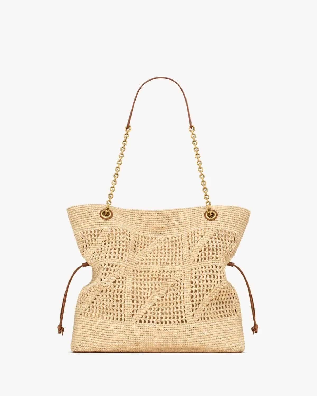JAMIE SHOPPING IN RAFFIA NATURAL AND BRICK