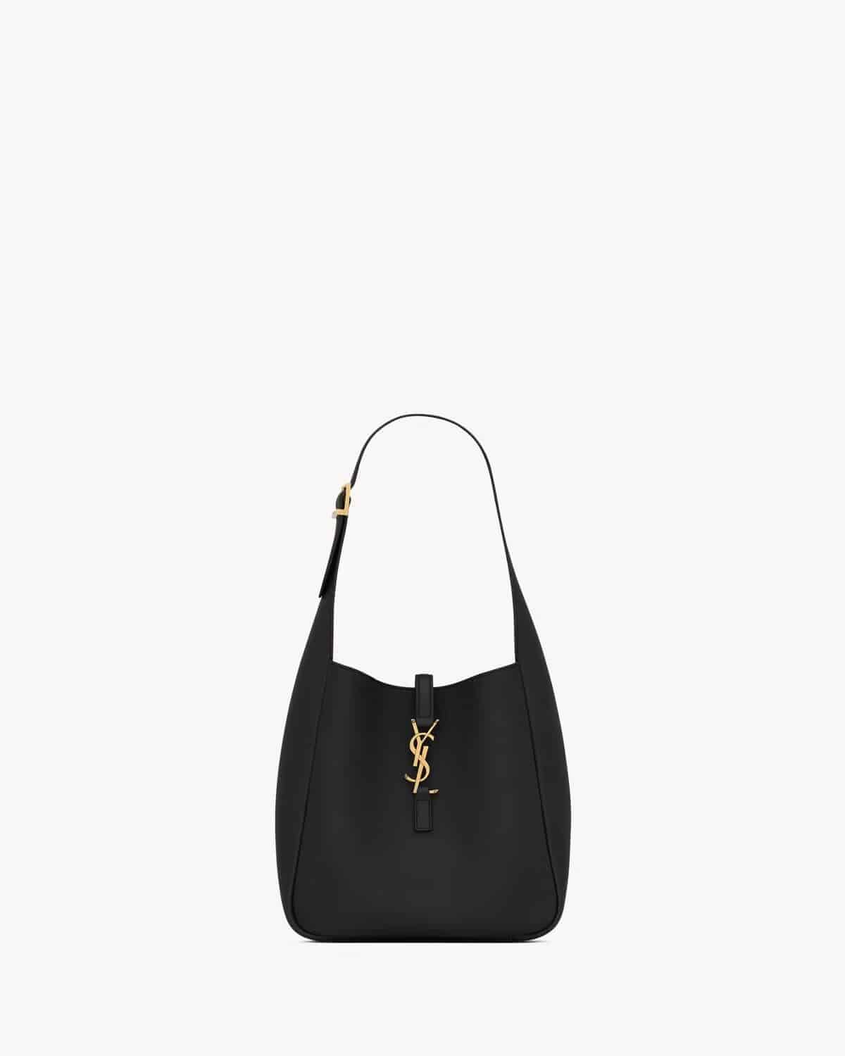LE 5 À 7 SUPPLE SMALL IN GRAINED LEATHER BLACK