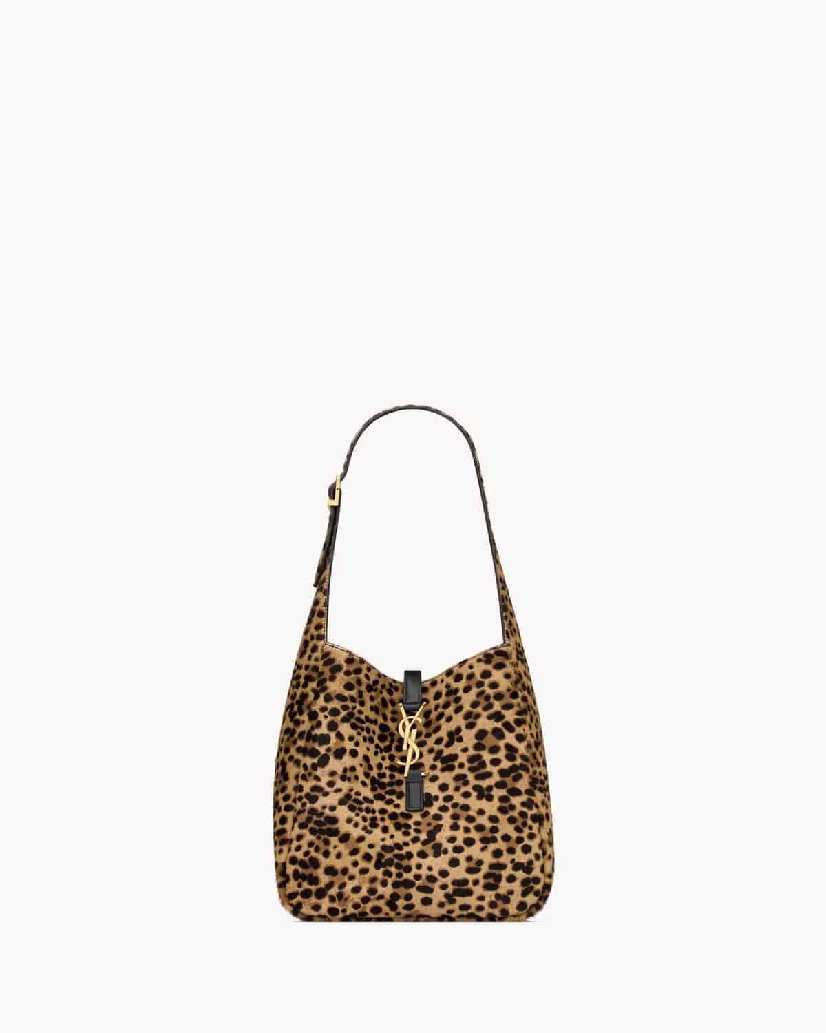 LE 5 À 7 SUPPLE SMALL IN PONY HAIR LEATHER LEOPARD