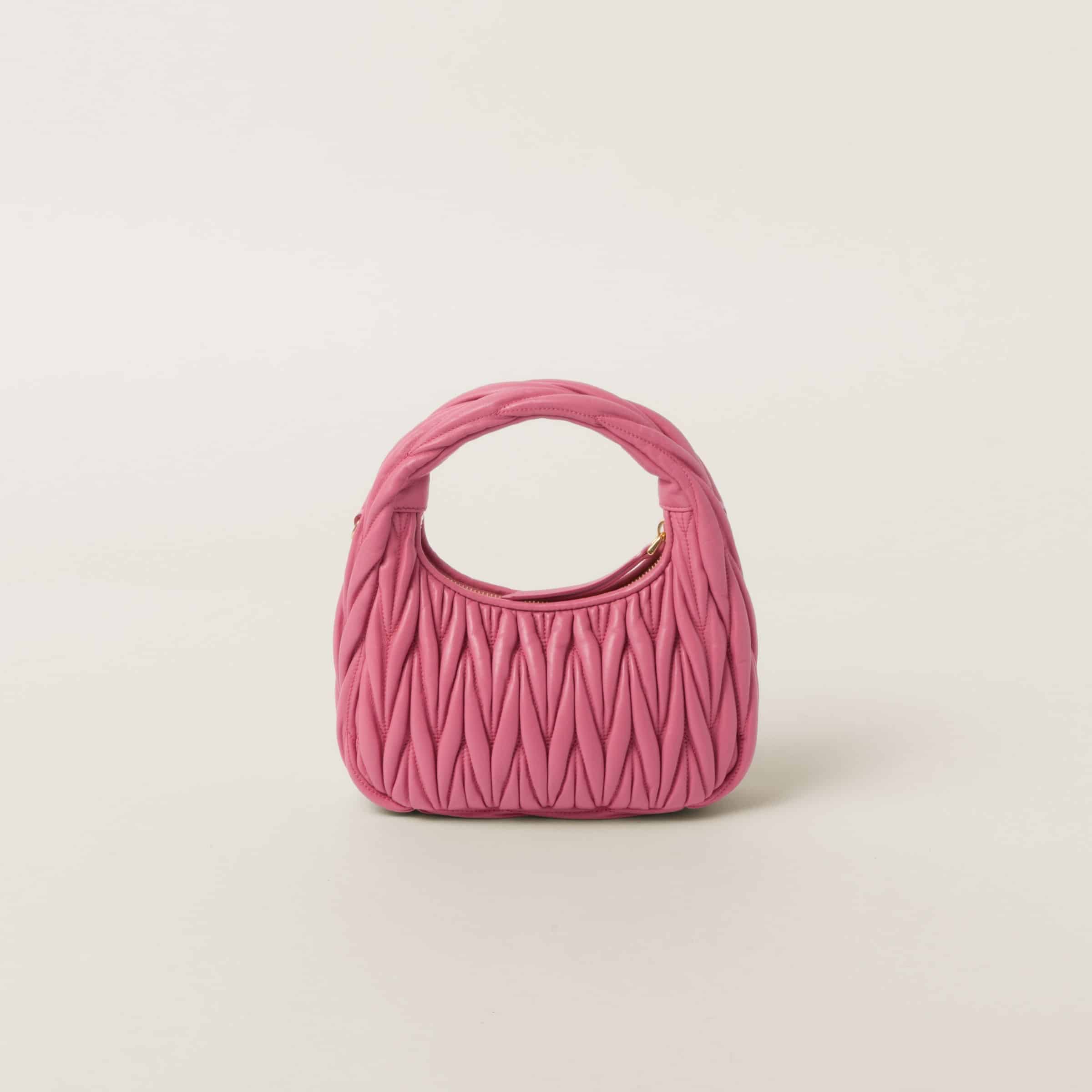 Wander matelassé nappa leather hobo bag