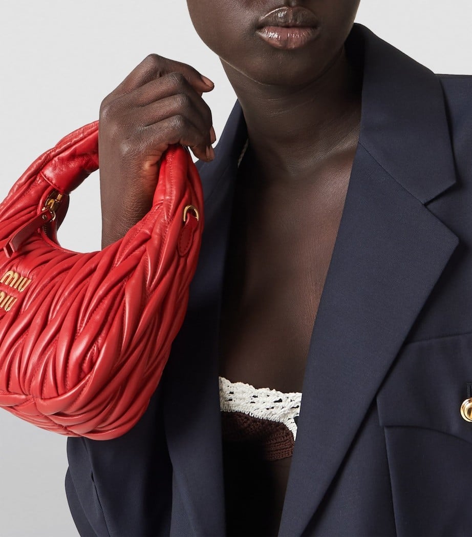MIU MIU Small Nappa Leather Wander Top-Handle Bag
