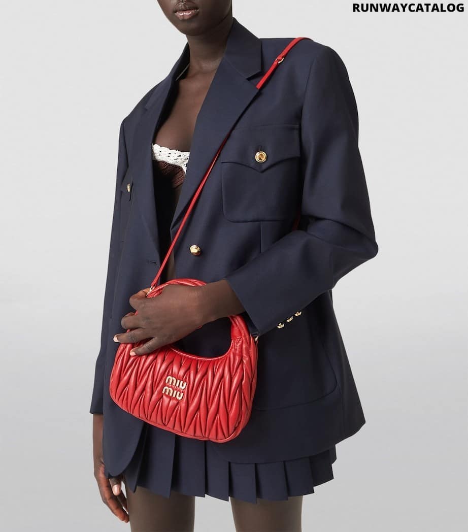 MIU MIU Small Nappa Leather Wander Top-Handle Bag
