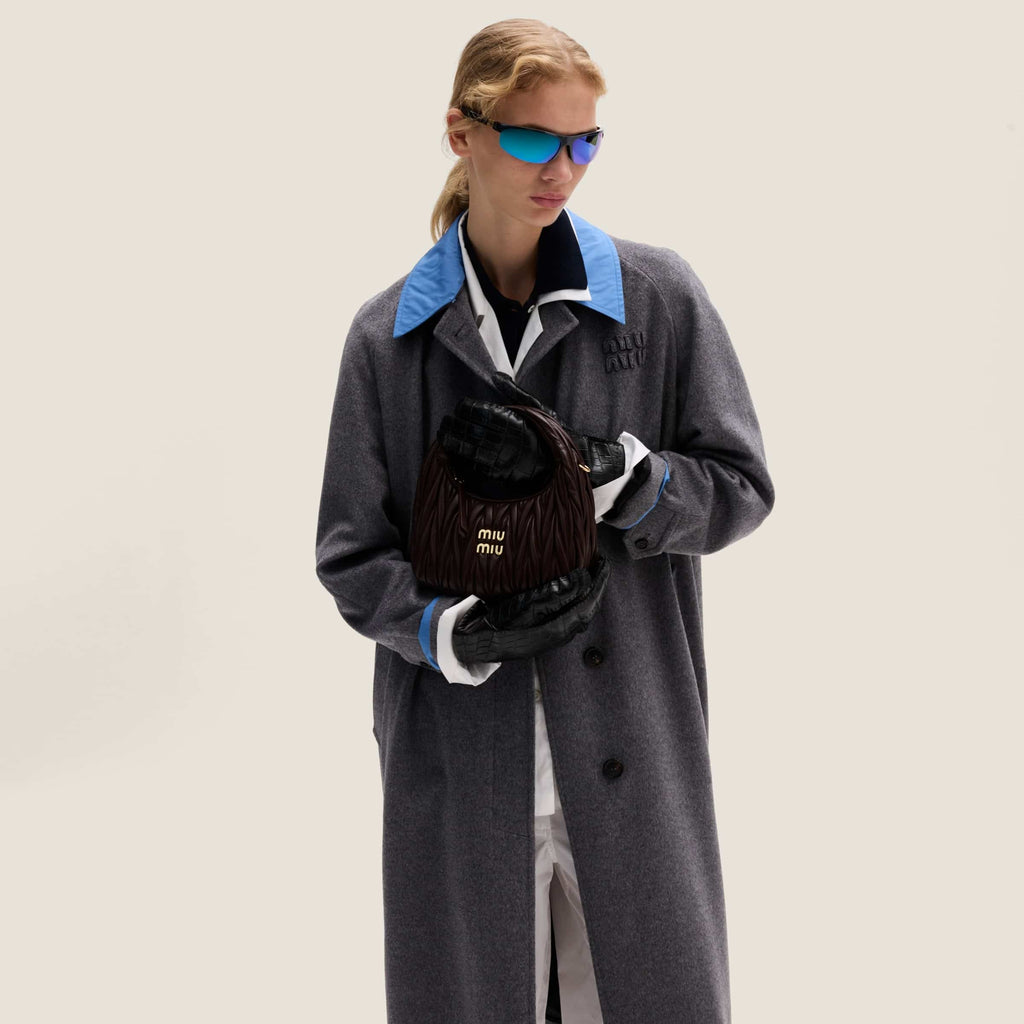 Wander matelassé nappa leather hobo bag