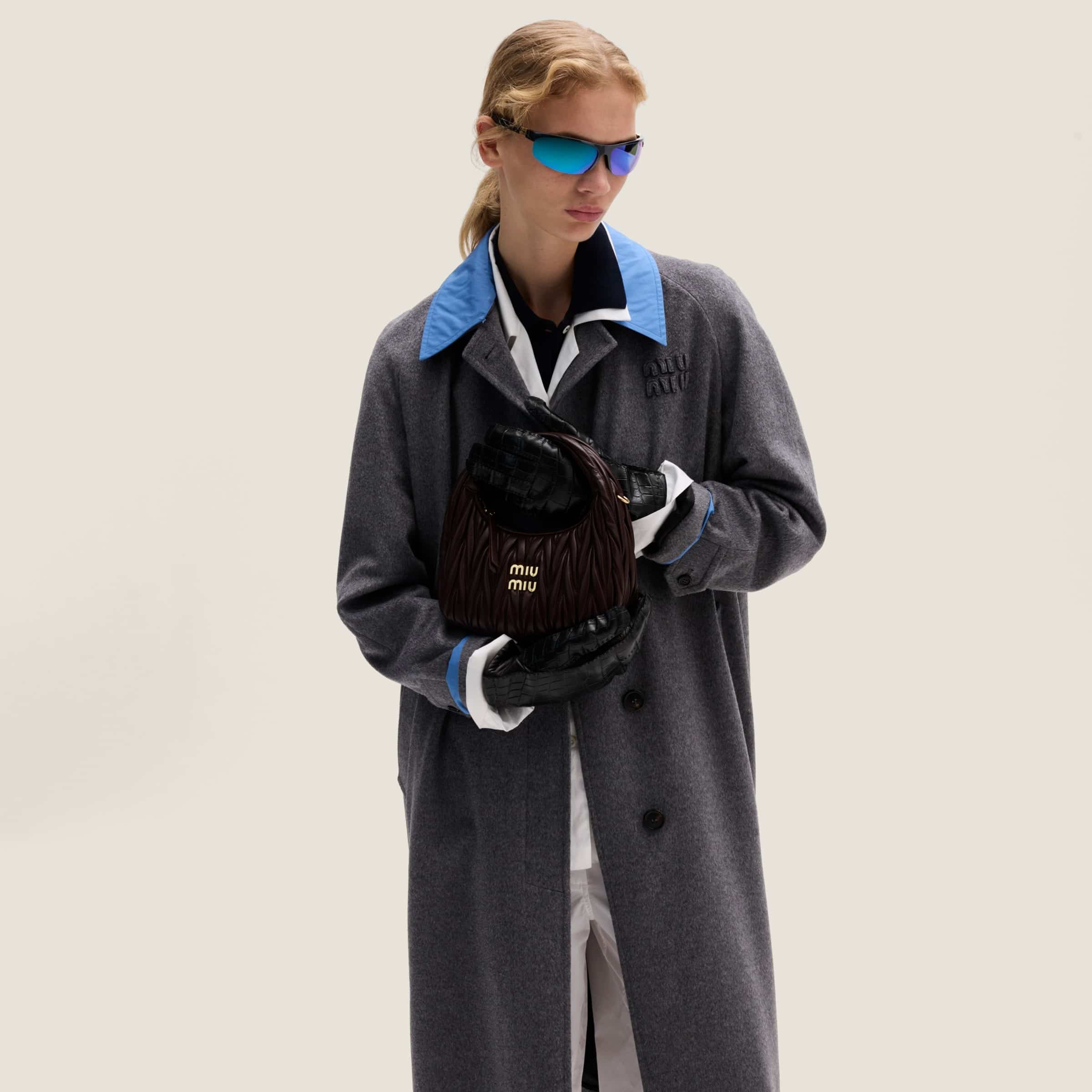 Wander matelassé nappa leather hobo bag