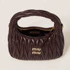 Wander matelassé nappa leather hobo bag