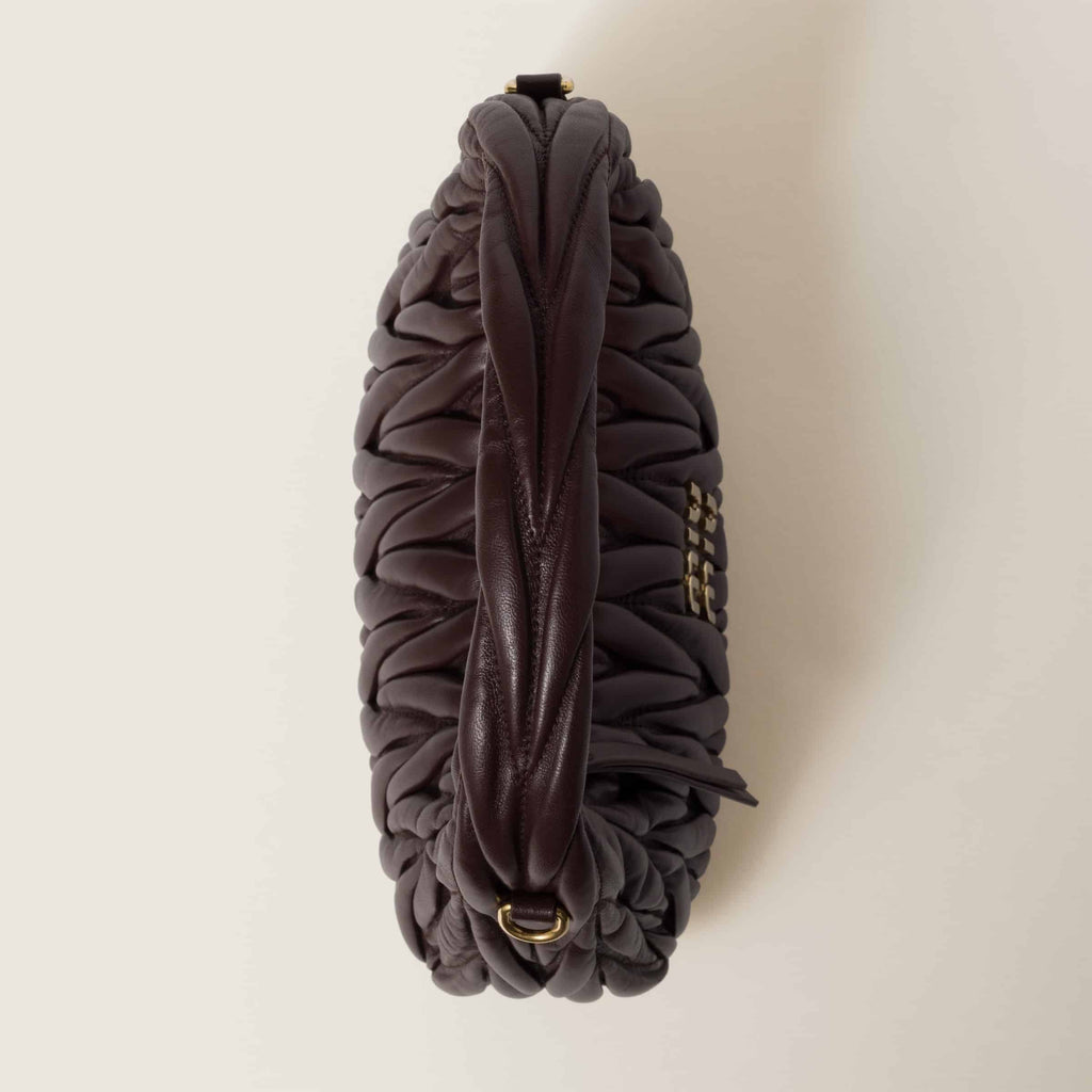 Wander matelassé nappa leather hobo bag