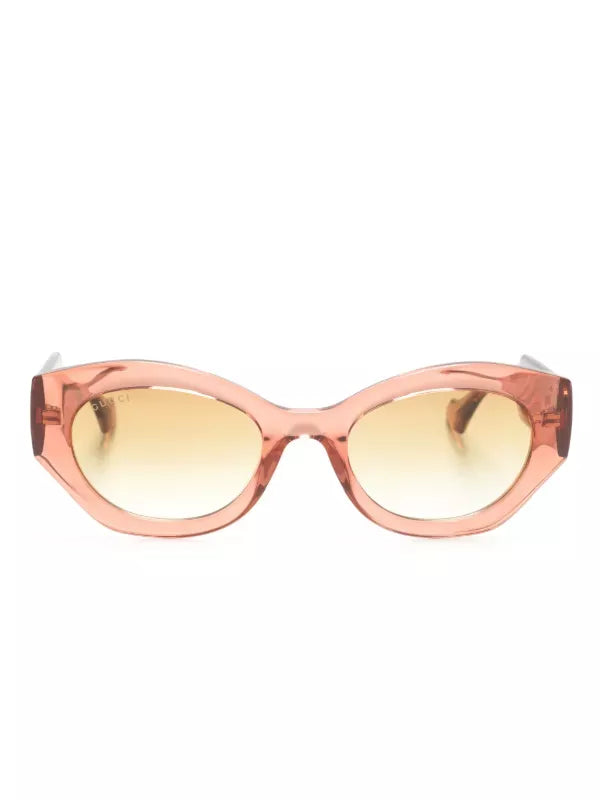 Interlocking G-logo oval-frame sunglasses