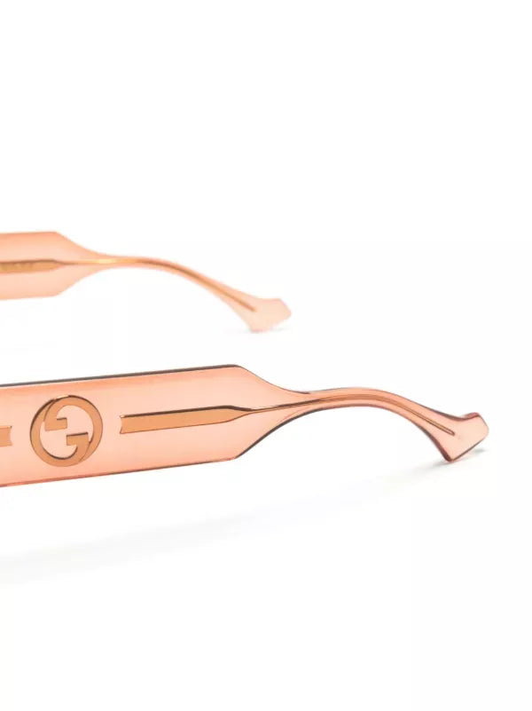 Interlocking G-logo oval-frame sunglasses