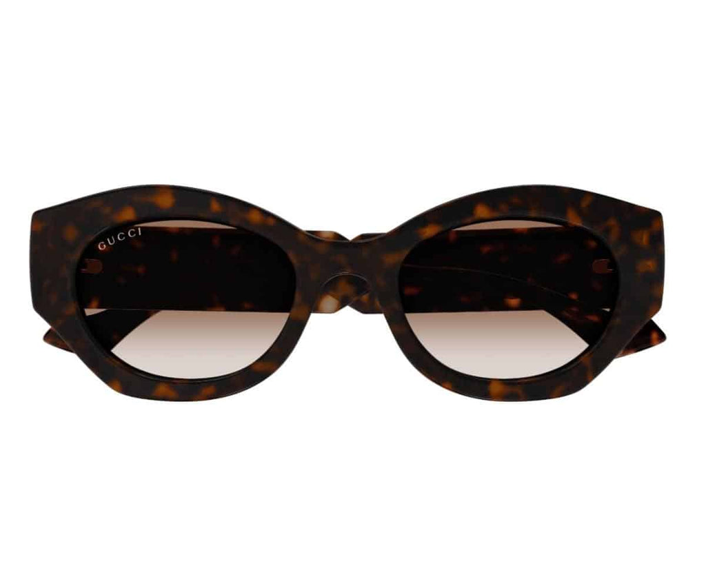 Havana brown oval-frame sunglasses