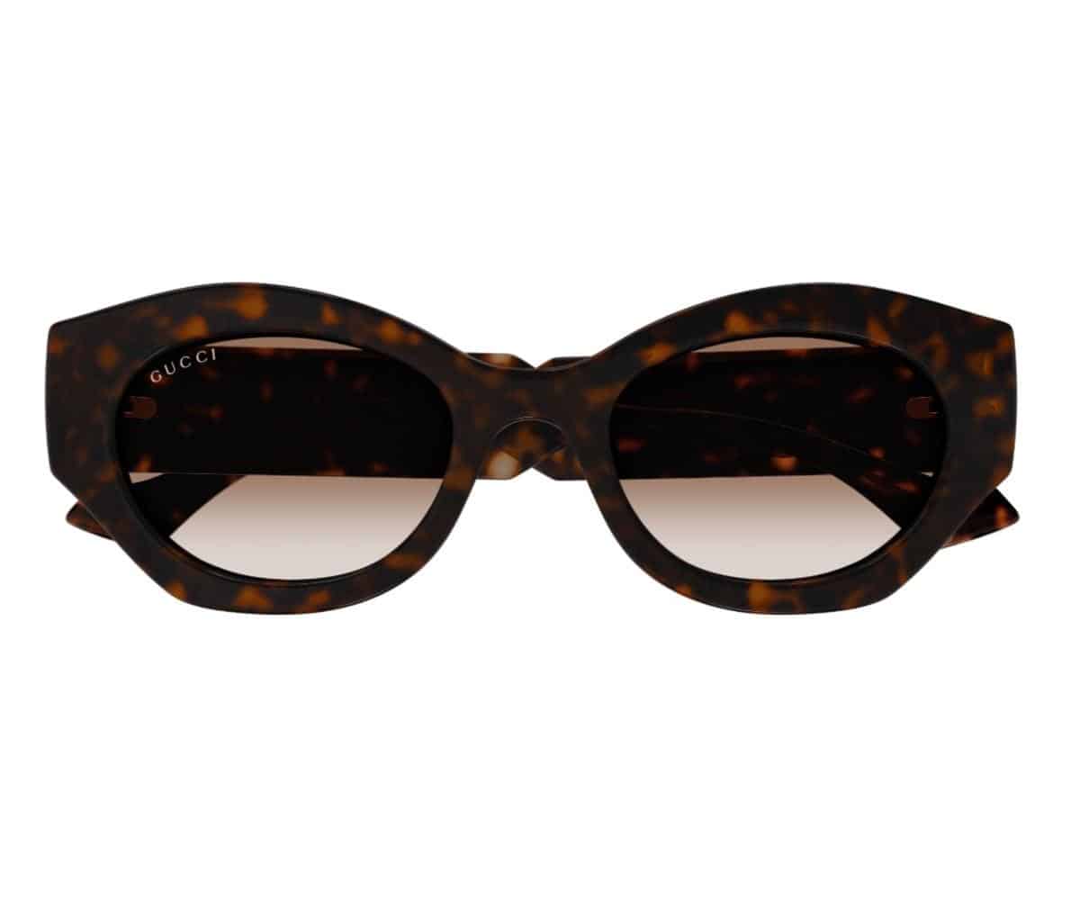Havana brown oval-frame sunglasses