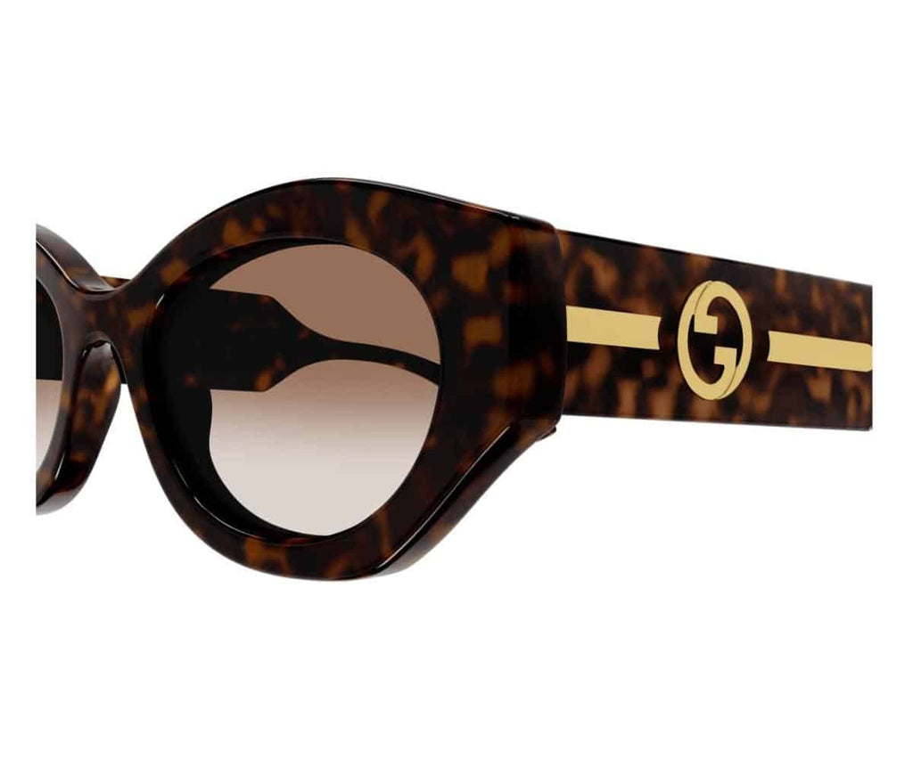 Havana brown oval-frame sunglasses