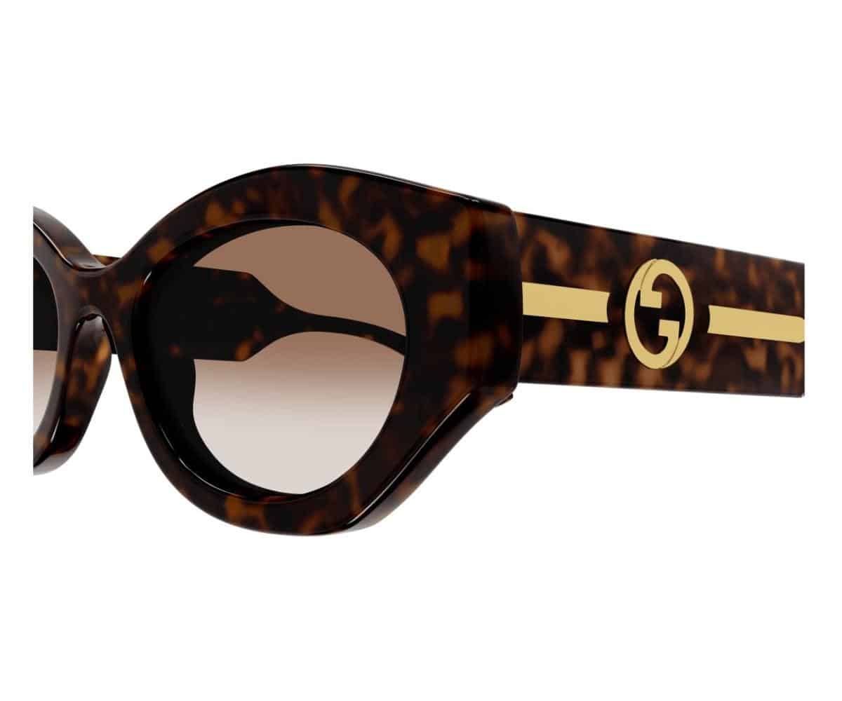 Havana brown oval-frame sunglasses