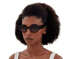 Havana brown oval-frame sunglasses