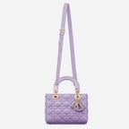 CHRISTIAN DIOR SMALL LADY DIOR BAG LILAC CANNAGE LAMBSKIN