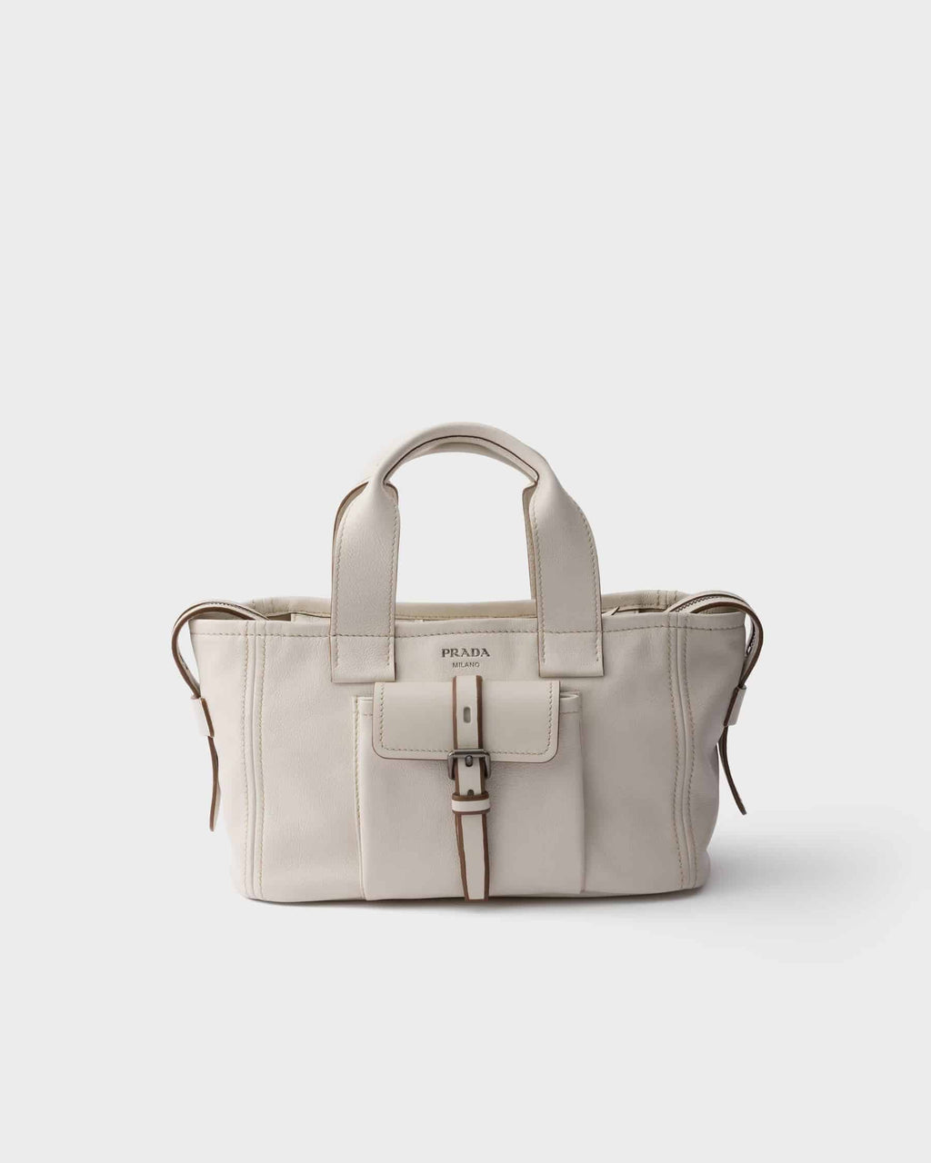Prada Route medium leather tote bag