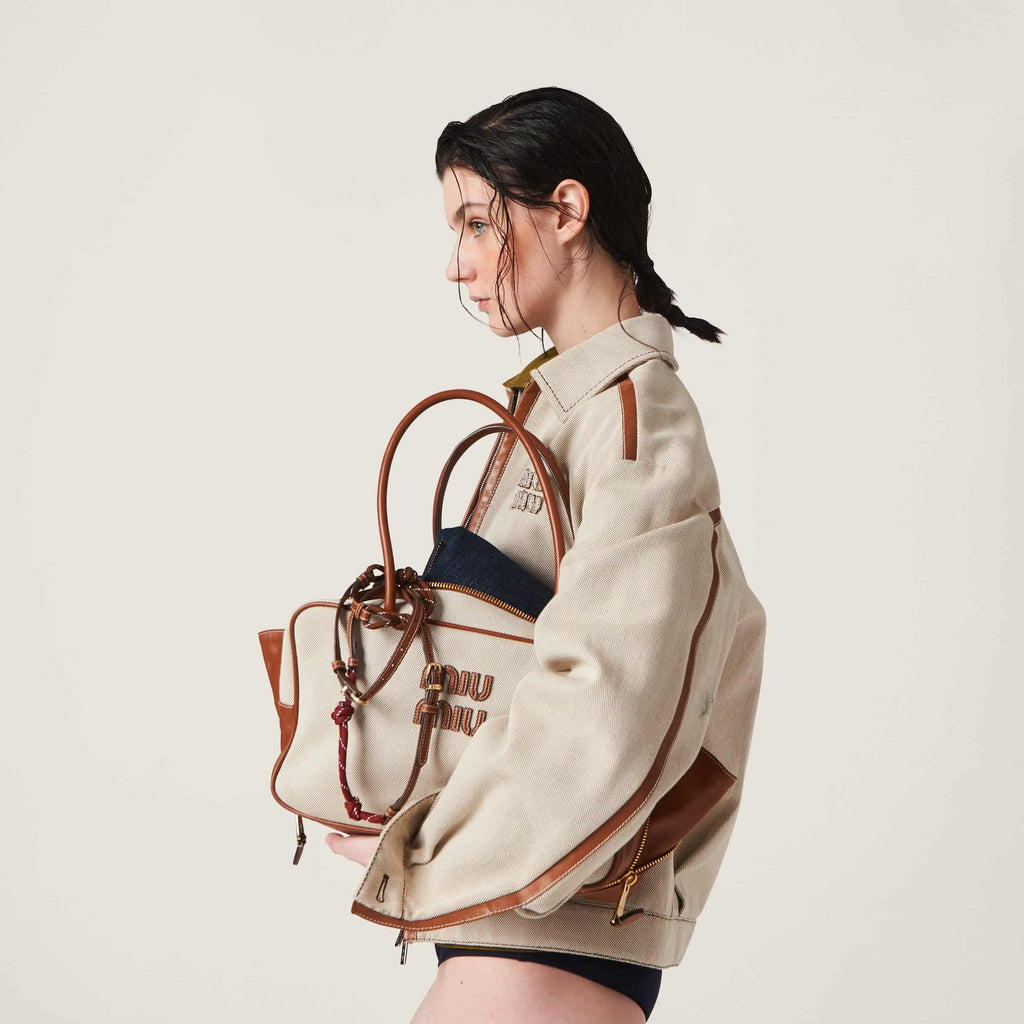 Canvas top-handle bag