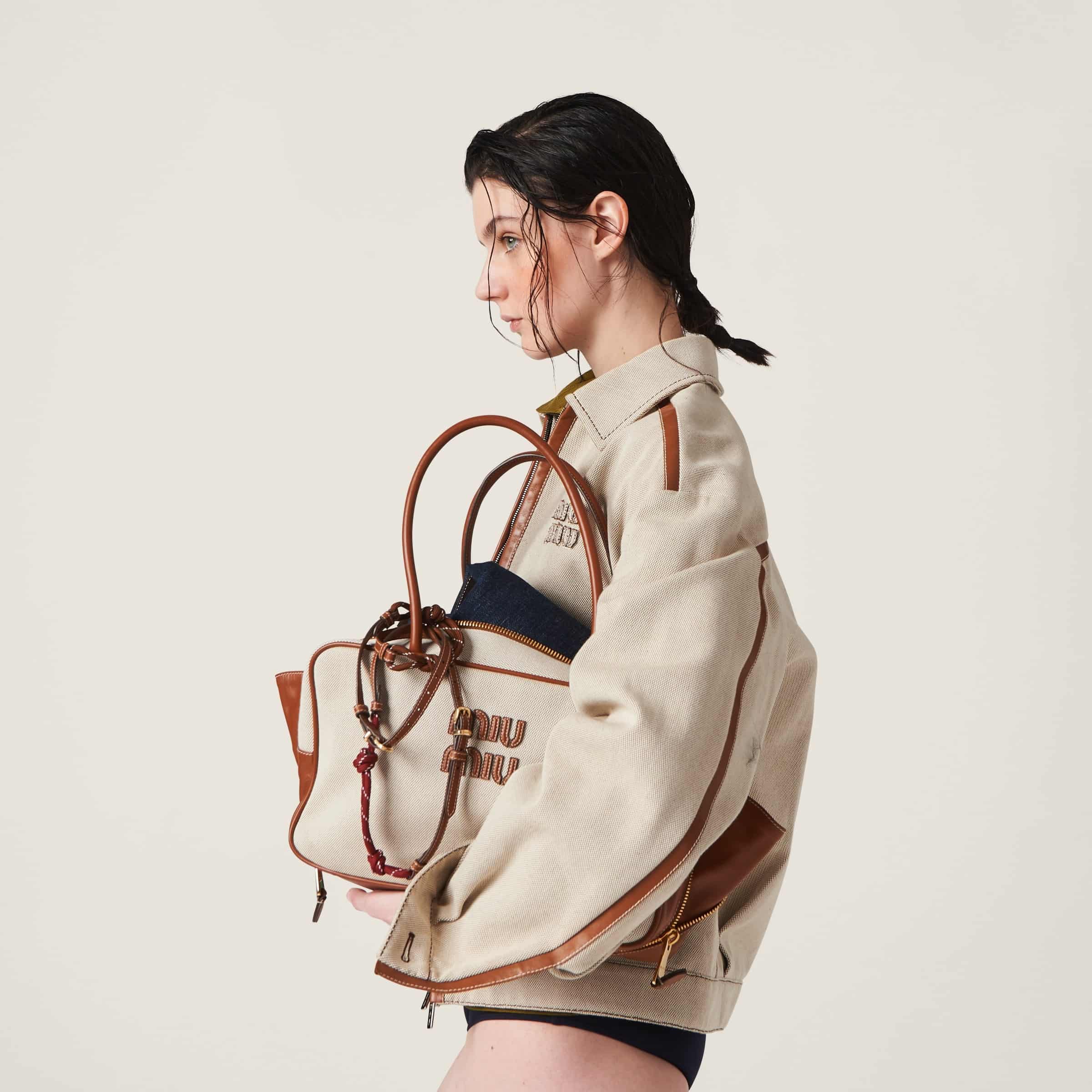 Canvas top-handle bag