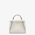 Peekaboo Mini Bag in ice white leather