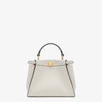 Peekaboo Mini Bag in ice white leather