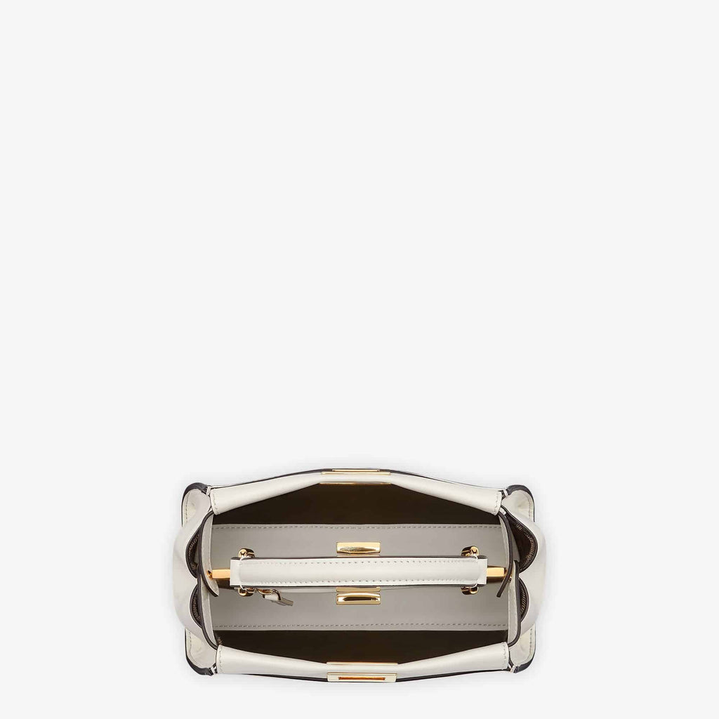 Peekaboo Mini Bag in ice white leather