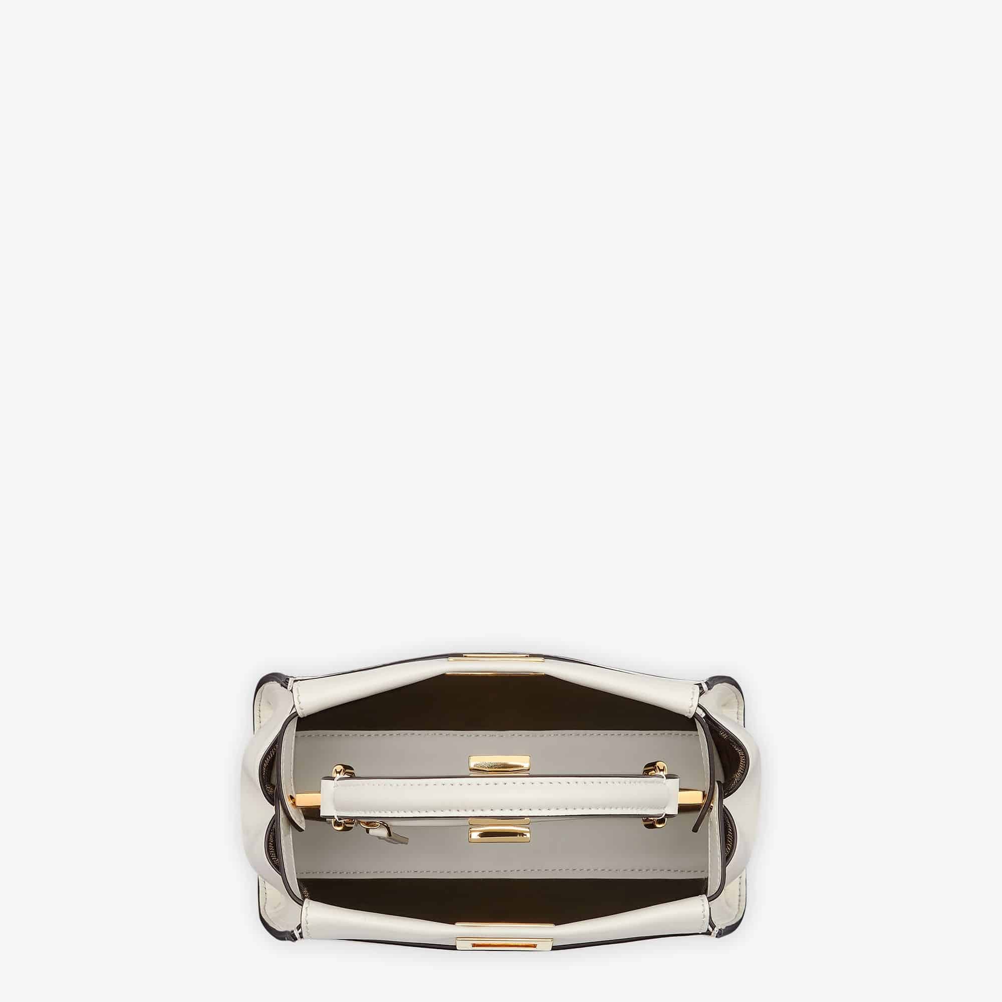 Peekaboo Mini Bag in ice white leather