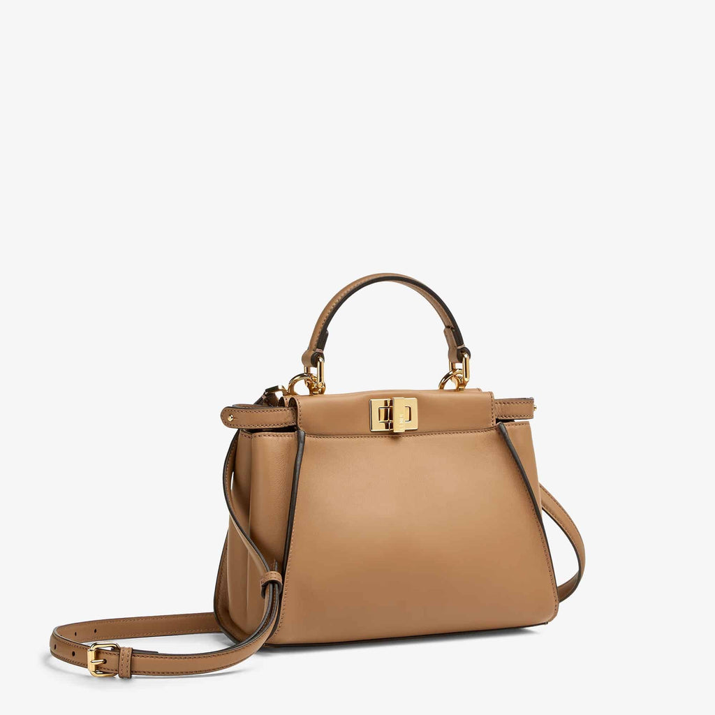 Peekaboo Mini Sand-coloured leather bag