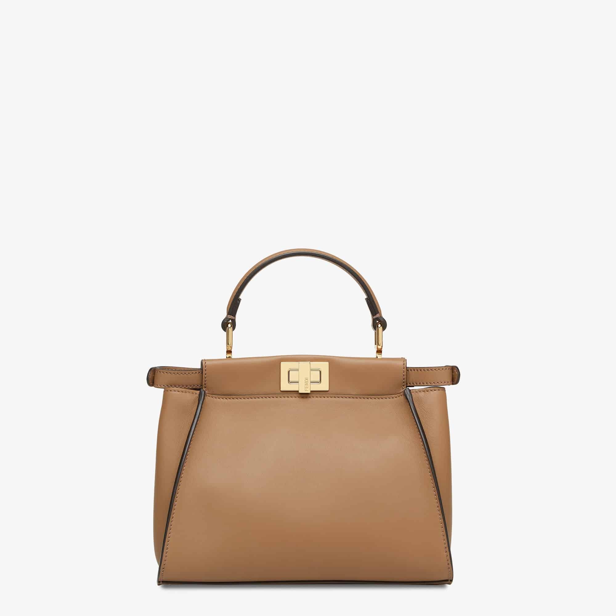 Peekaboo Mini Sand-coloured leather bag