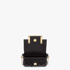 Nano Baguette Charm Black nappa leather charm