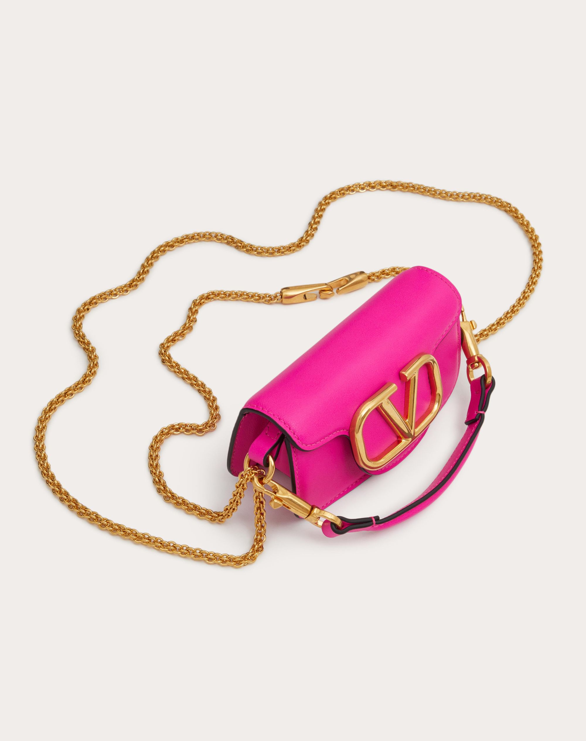 LOCÒ MICRO BAG IN CALFSKIN LEATHER WITH CHAIN