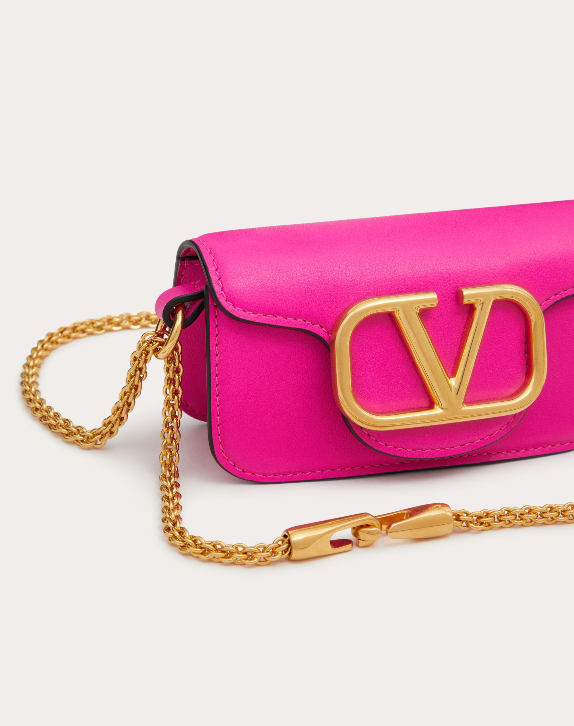 LOCÒ MICRO BAG IN CALFSKIN LEATHER WITH CHAIN