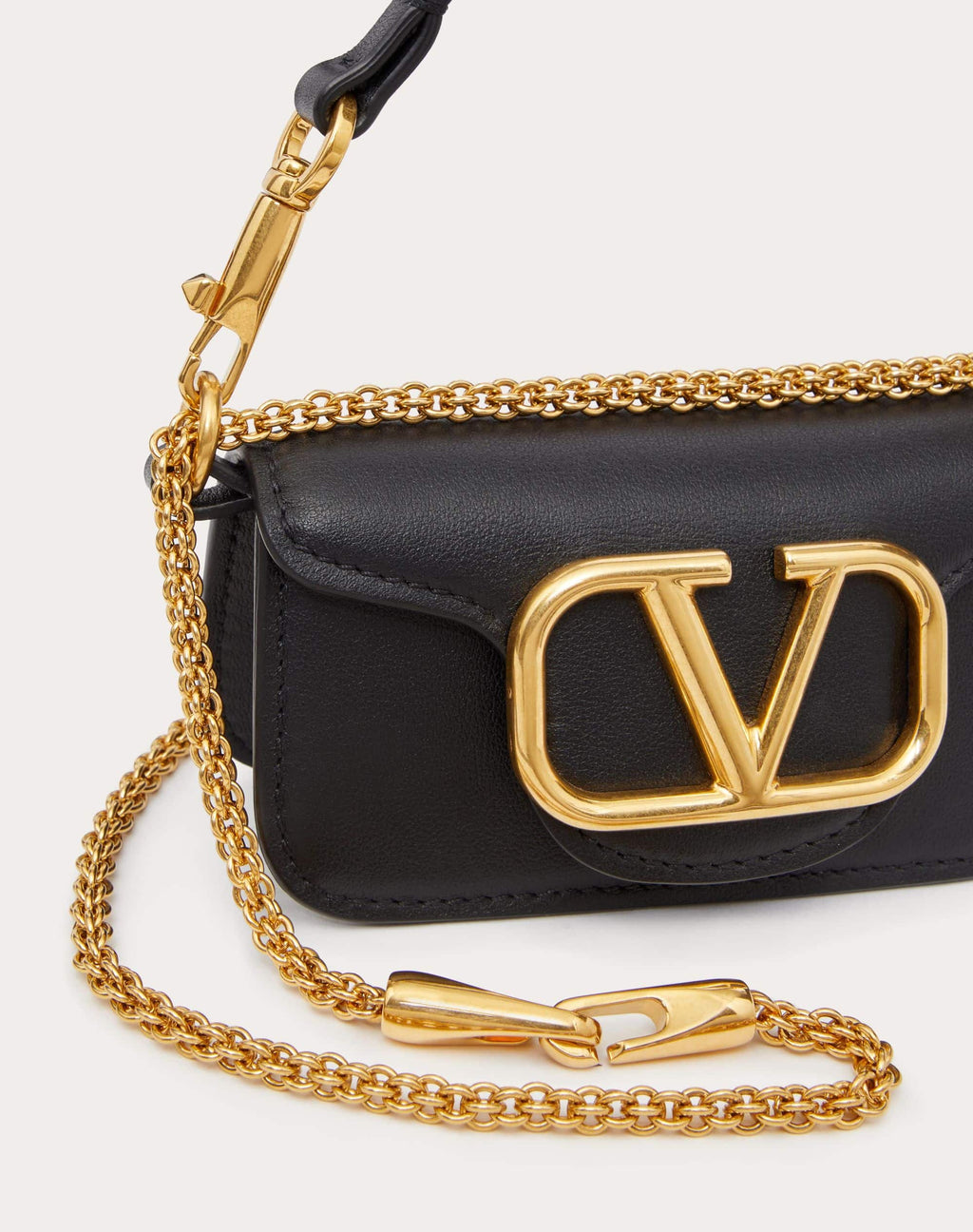 LOCÒ MICRO BAG IN CALFSKIN LEATHER WITH CHAIN