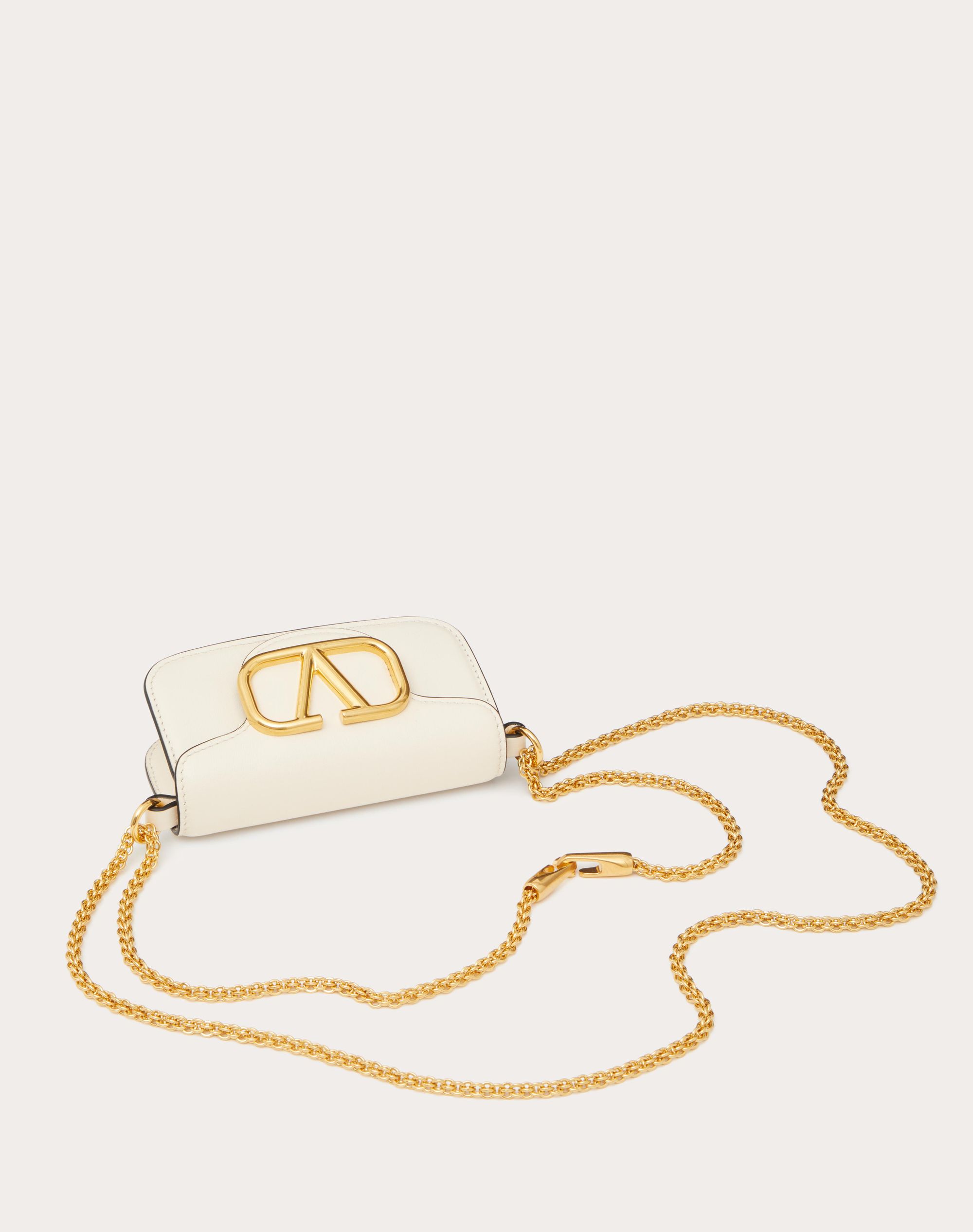 LOCÒ MICRO BAG IN CALFSKIN LEATHER WITH CHAIN