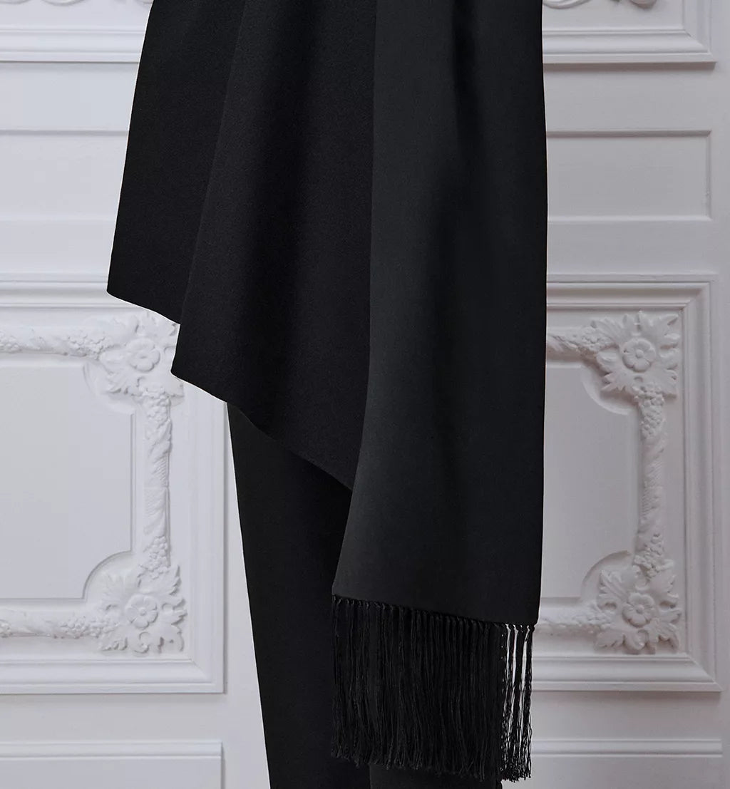 Dress with Draped Neckline