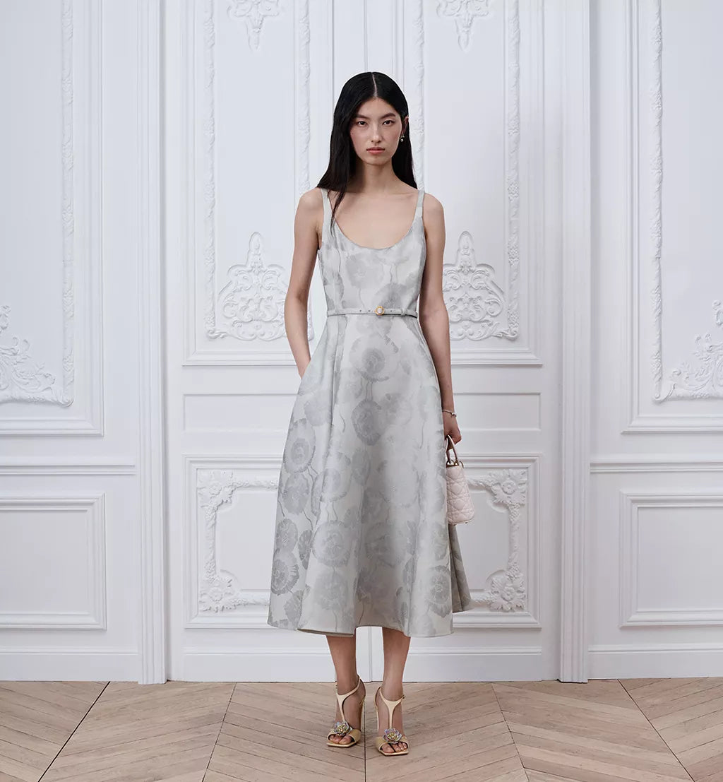 Mid-Length Belted Dress