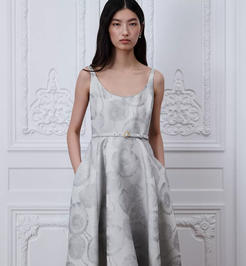 Mid-Length Belted Dress