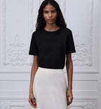 Black Cotton Fitted Jersey