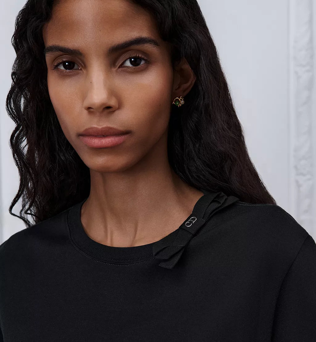 Black Cotton Fitted Jersey