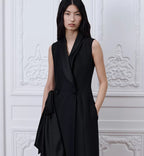 Mid-Length Flared Dress with Bow