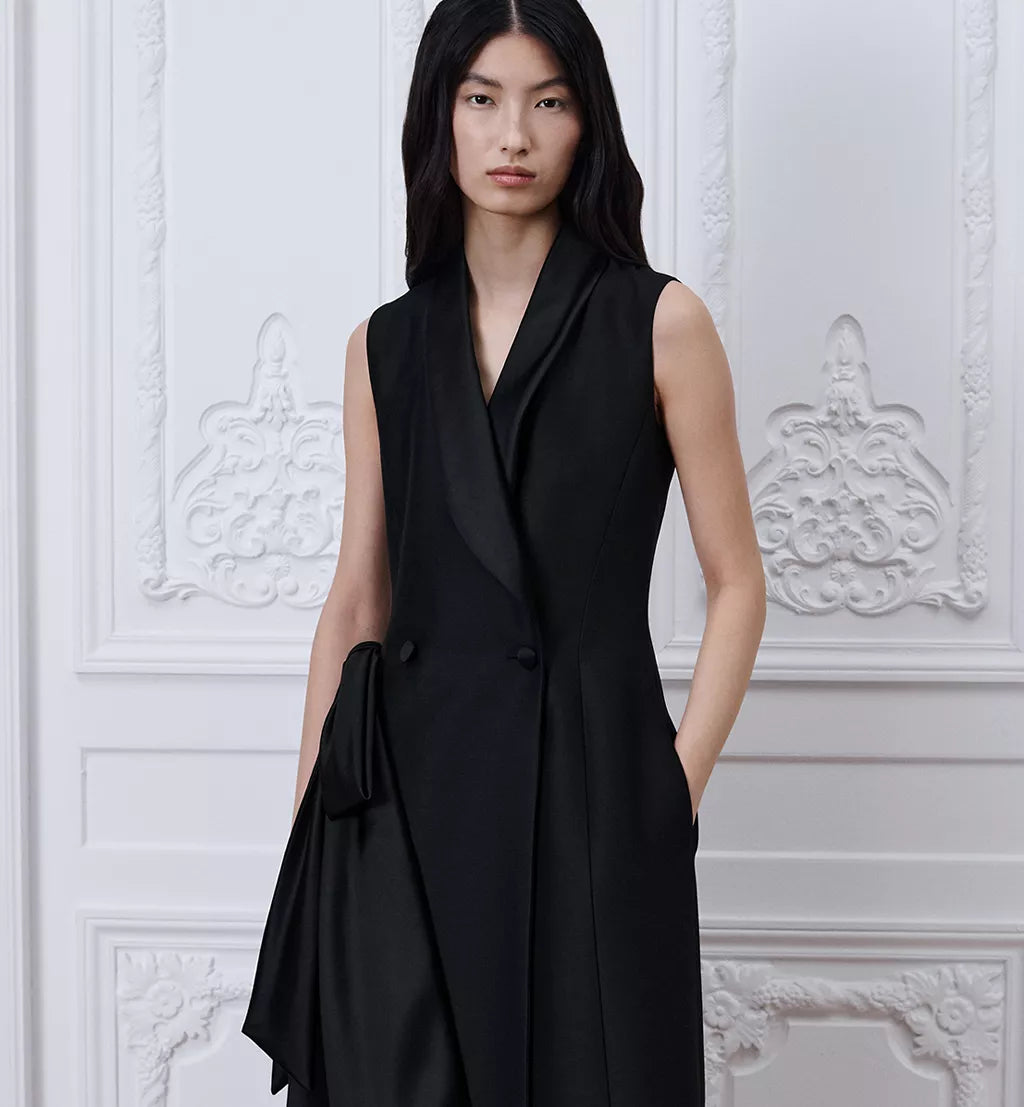 Mid-Length Flared Dress with Bow
