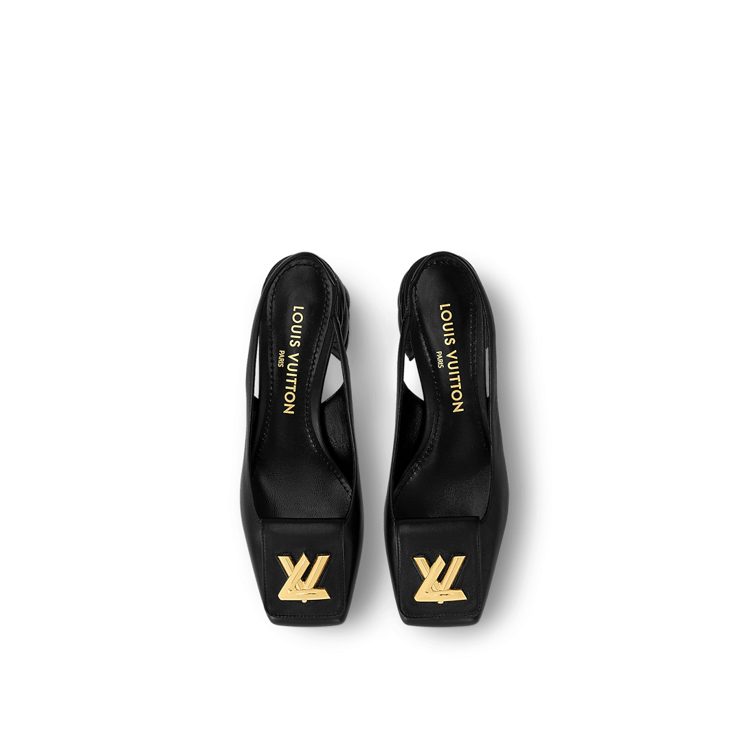 Louis Vuitton Shake Slingback Pump – Black Lambskin