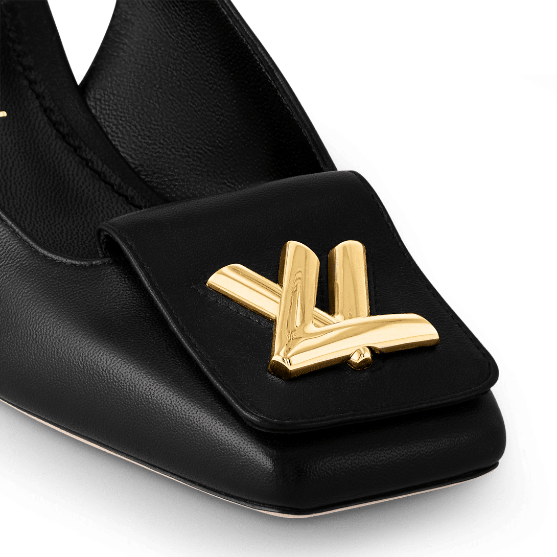 Louis Vuitton Shake Slingback Pump – Black Lambskin