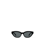 LV Essential Cat Eye sunglasses featuring black square frames, gold-tone Louis Vuitton signature on the temples, and engraved Monogram Flower end tips.