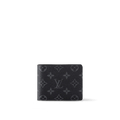 Louis Vuitton Multiple Wallet in Monogram Eclipse with black and grey coated canvas, multiple card slots, and a slim, sophisticated design.