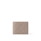 Louis Vuitton Multiple Wallet in Misty Lake Green Taurillon Monogram cowhide leather, featuring embossed detailing, a sleek design, and multiple compartments for daily essentials.