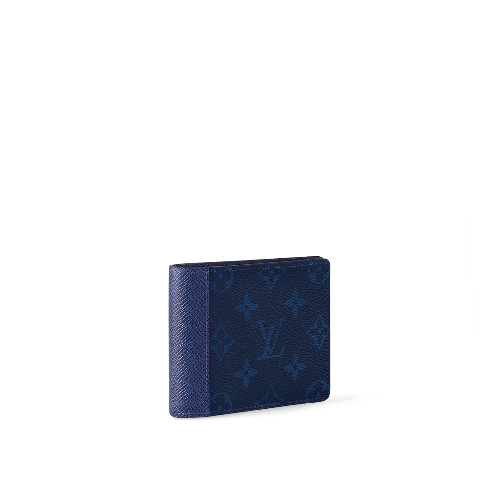 Louis Vuitton Multiple Wallet – Navy Blue Monogram Pacific &amp; Taiga Leather