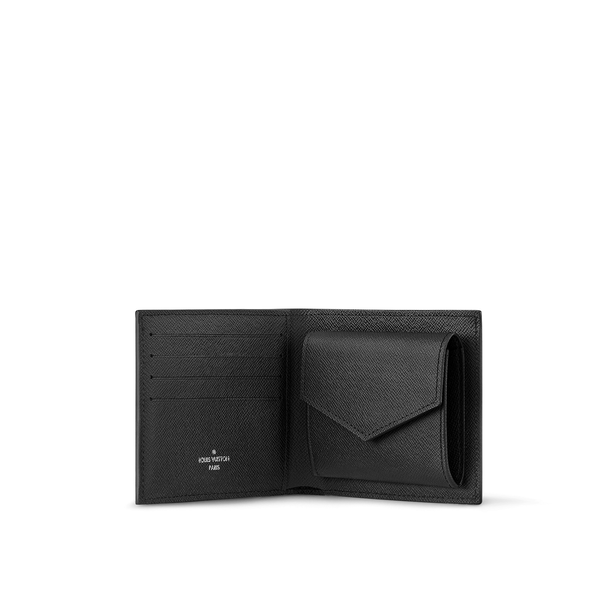 Louis Vuitton Marco Wallet – Black Taiga Leather