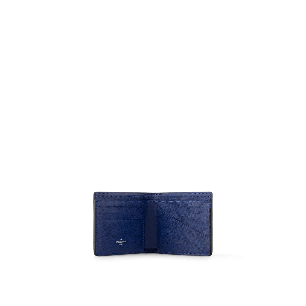 Louis Vuitton Multiple Wallet – Navy Blue Monogram Pacific &amp; Taiga Leather