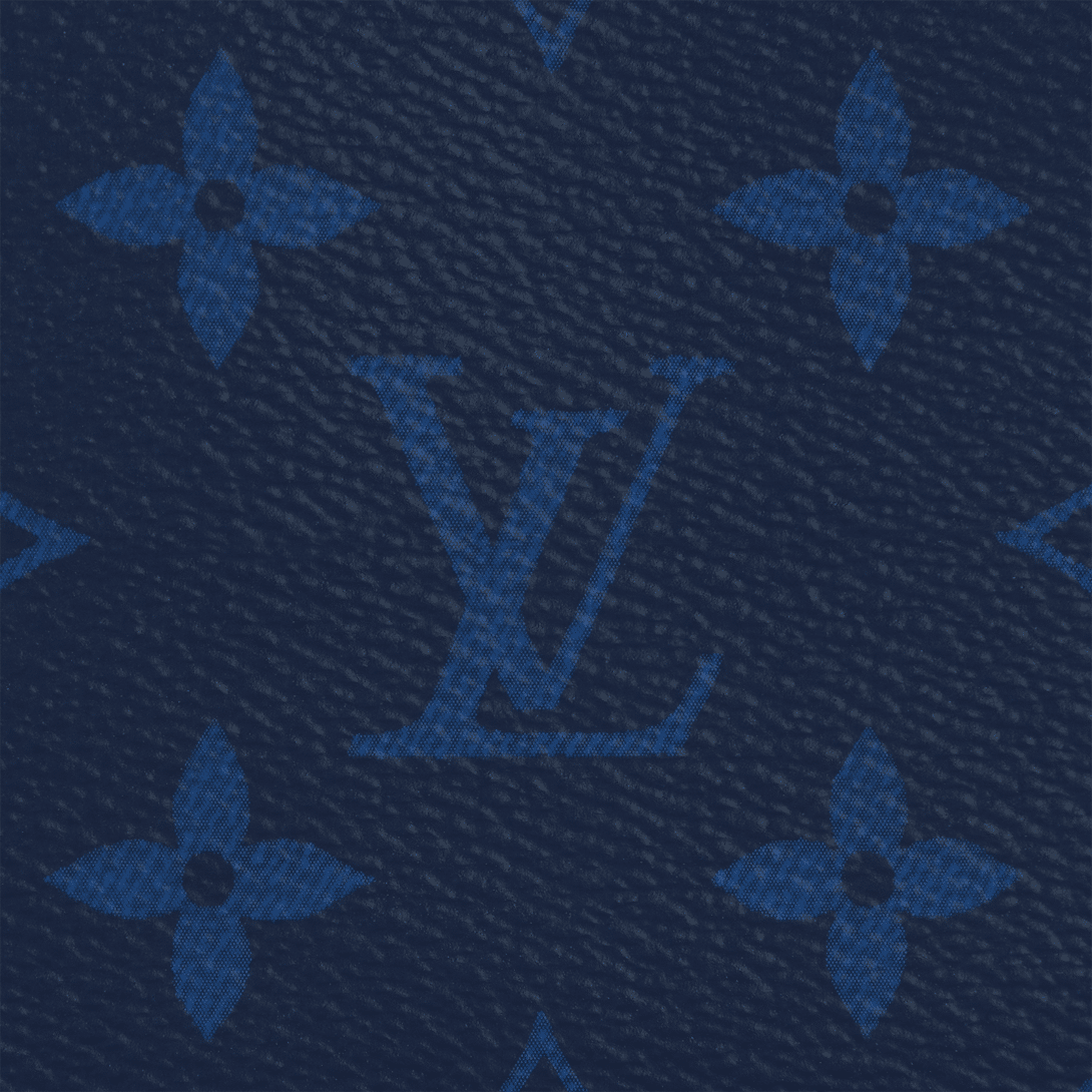Louis Vuitton Multiple Wallet – Navy Blue Monogram Pacific &amp; Taiga Leather