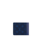 Louis Vuitton Multiple Wallet – Navy Blue Monogram Pacific &amp; Taiga Leather