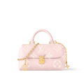 Nano Madeleine bag in bicolor Monogram Empreinte leather with gold-tone S-Lock closure and removable chain.